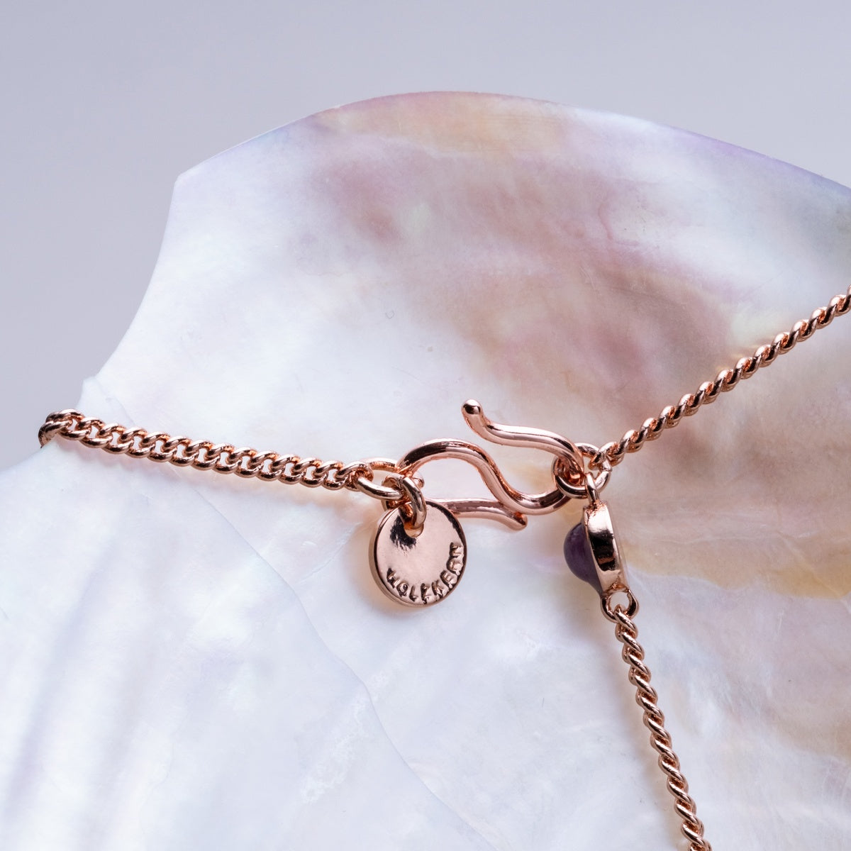 Dewdrops Halskette (Amethyst/Rosé)