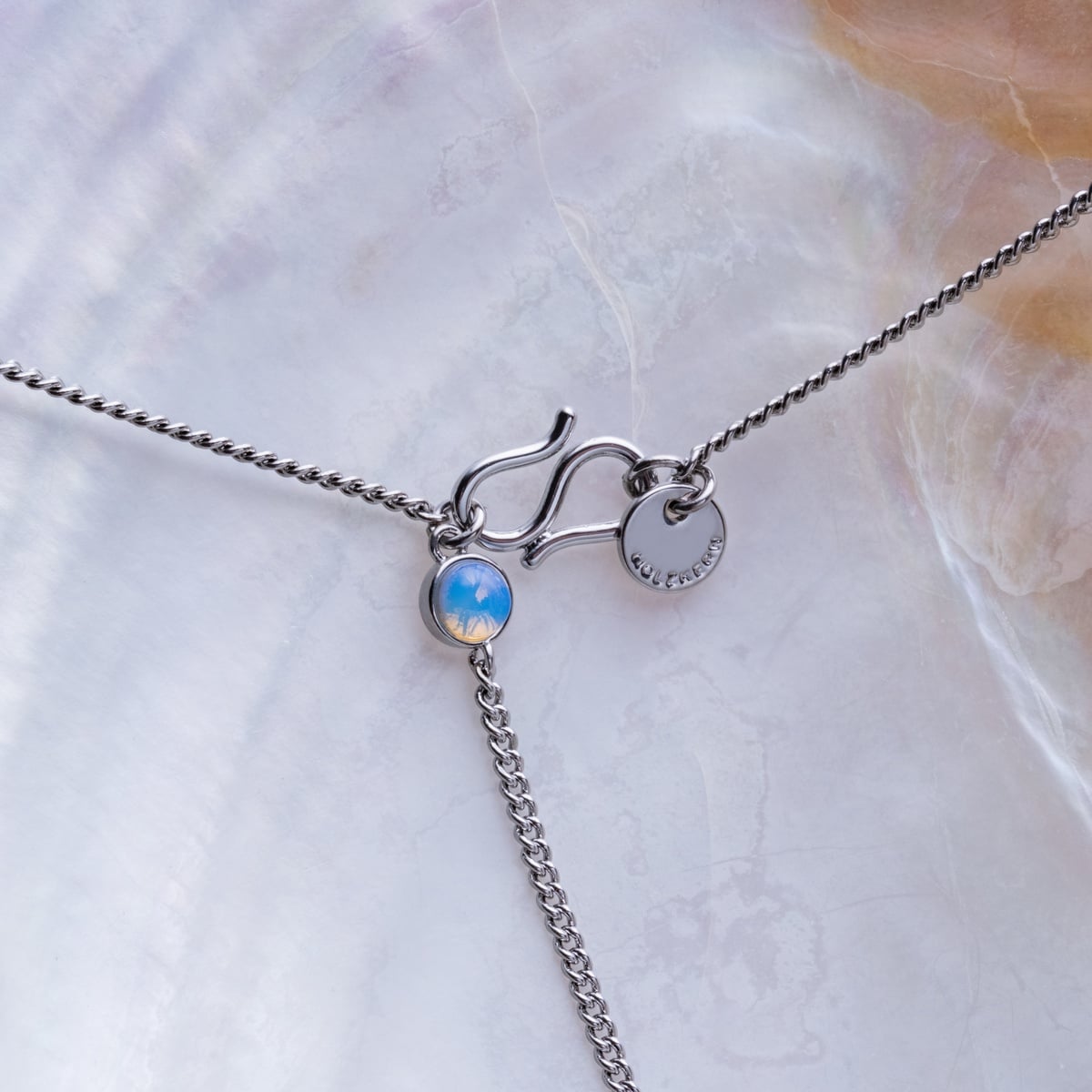 Dewdrops Halskette (Mondstein/Silber)