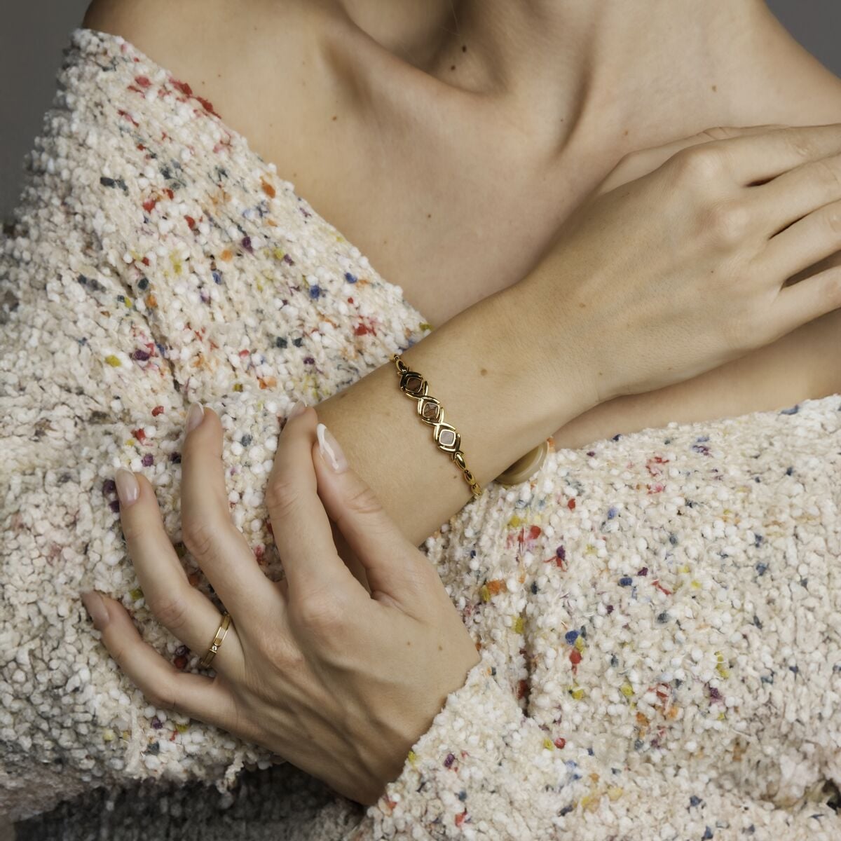 Bracciale Mosaic (Noce/Oro) Ii