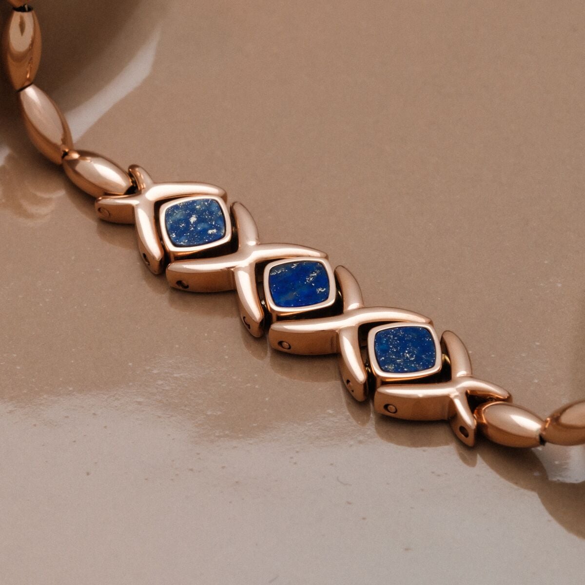 Mosaic Armband (Lapislazuli/Rosé) II