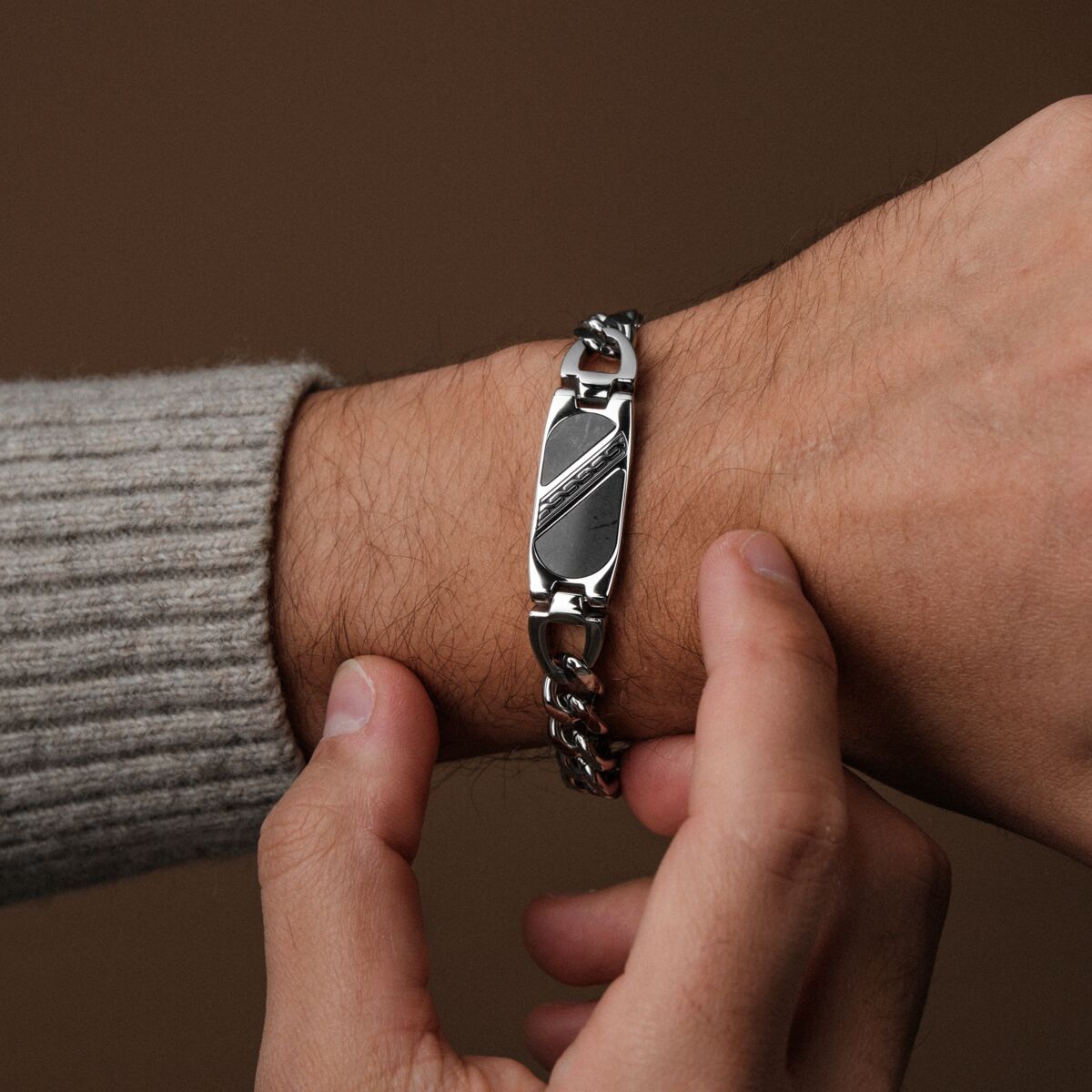 Outlands Armband (Schiefer/Silber)