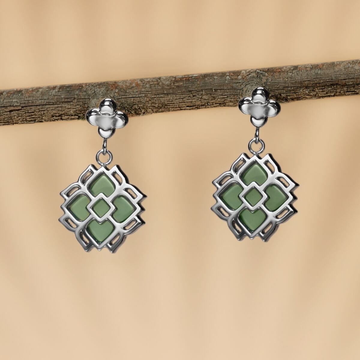 Midsommar Ohrringe (Achat/Silber)