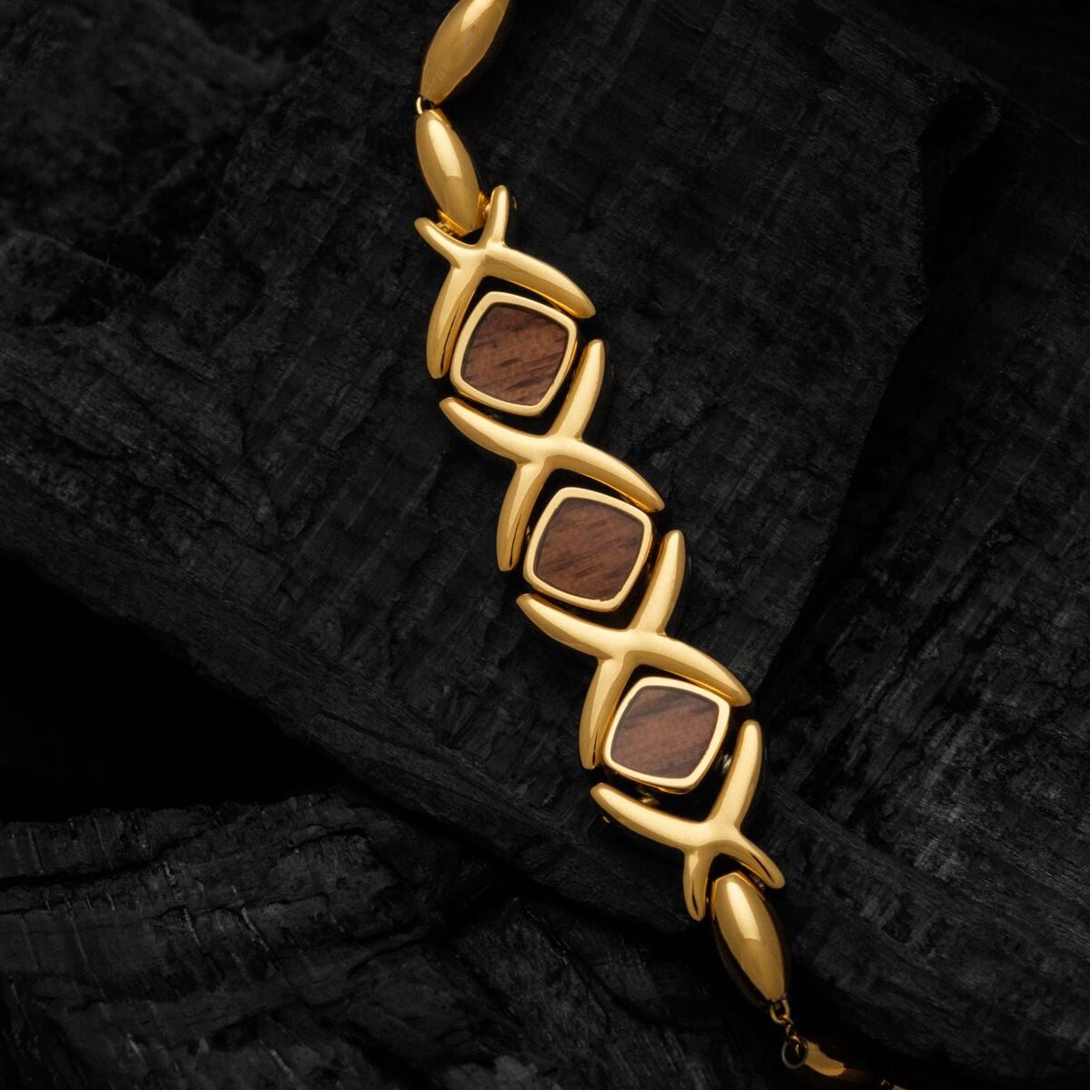 Bracciale Mosaic (Noce/Oro) Ii