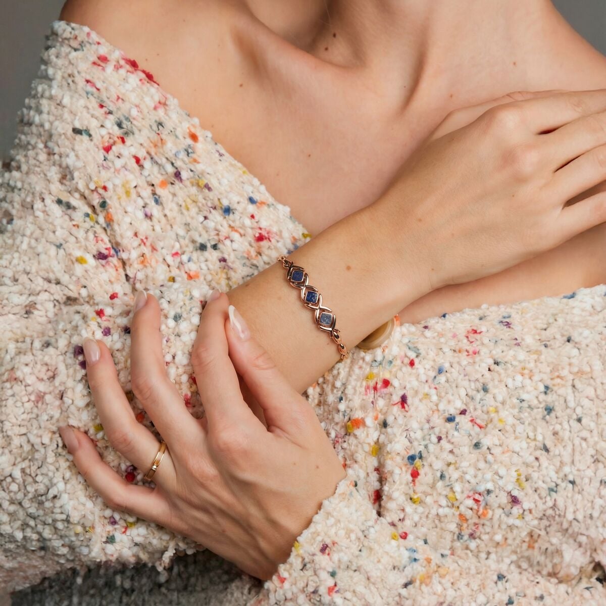 Mosaic Armband (Lapislazuli/Rosé) II