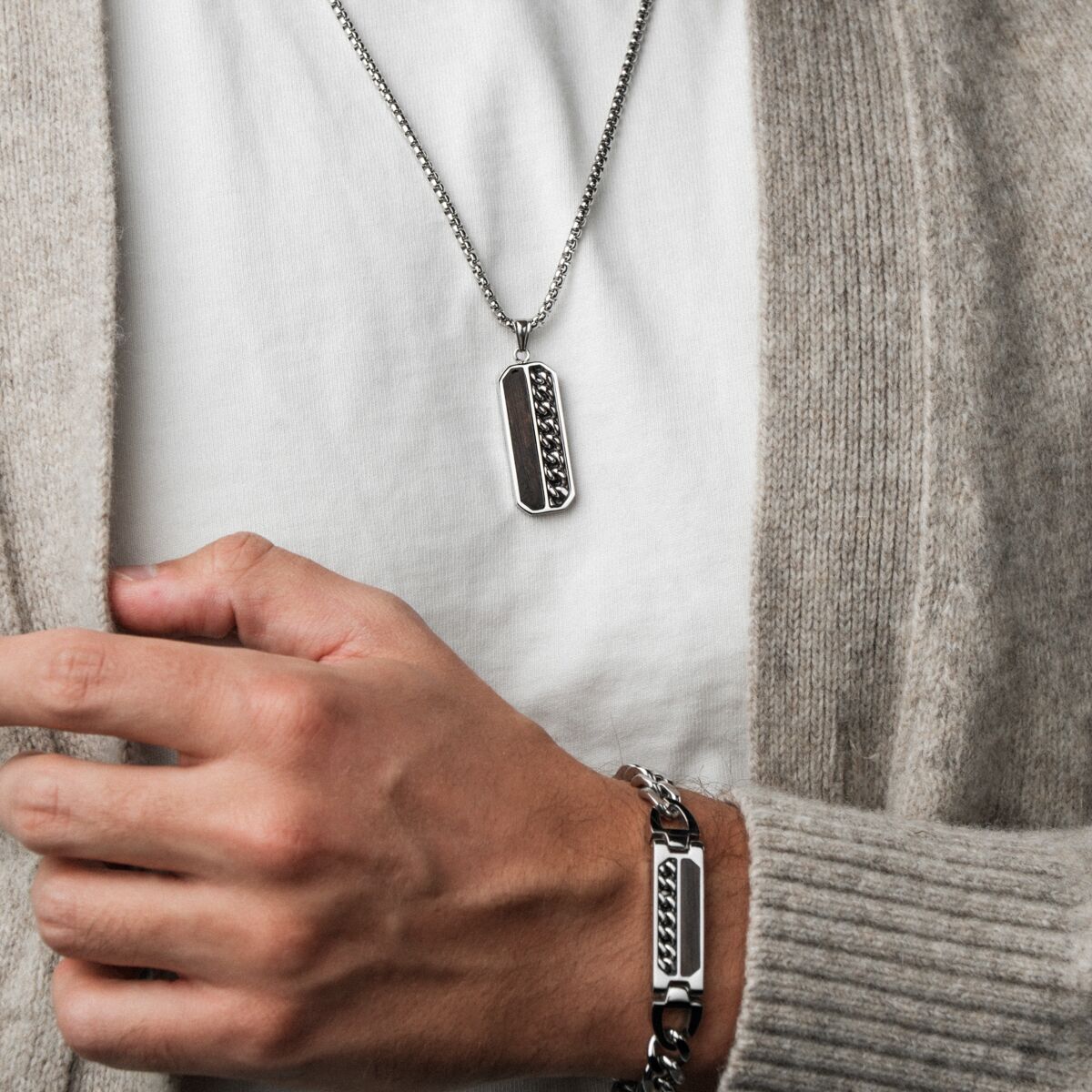 Collana Outlands (Noce/Argento)