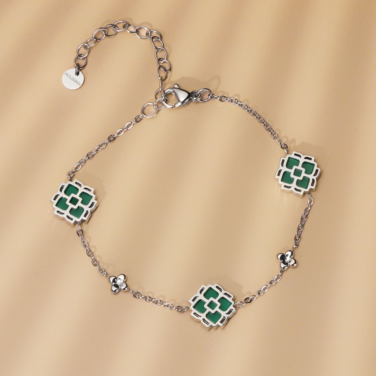 Midsommar Armband (Achat/Silber)