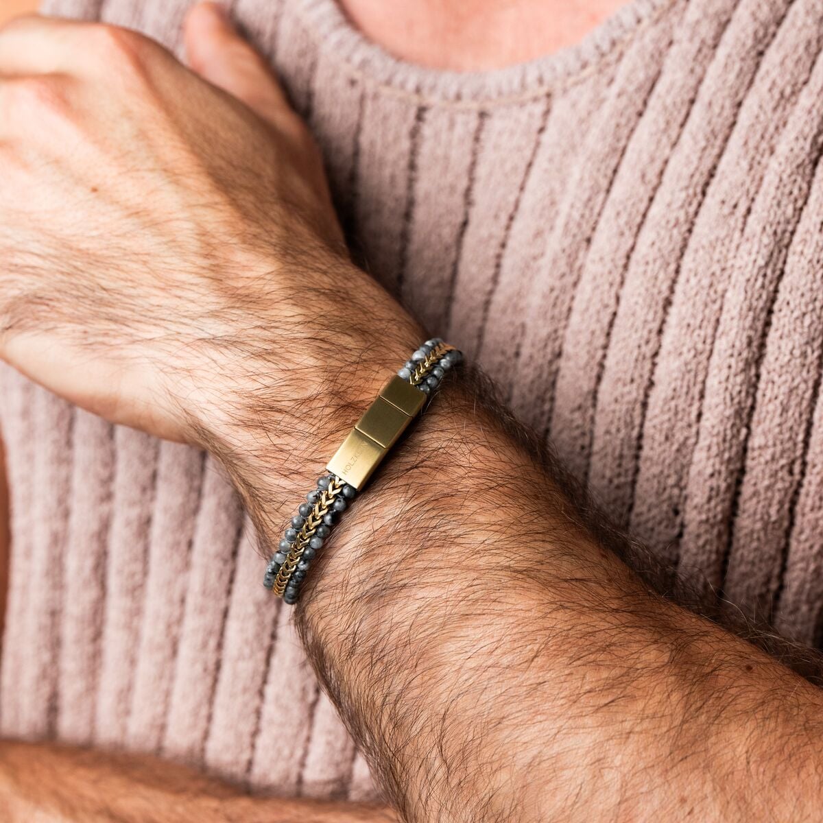 Offroad Armband (Labradorit/Gold)