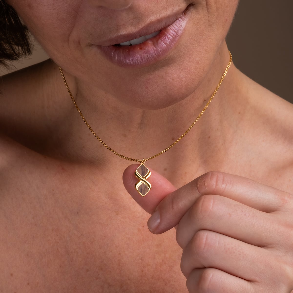 Collana Mosaic (Noce/Oro)