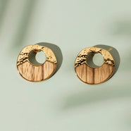 Sequoia Ohrringe (Zebrano/Gold) I
