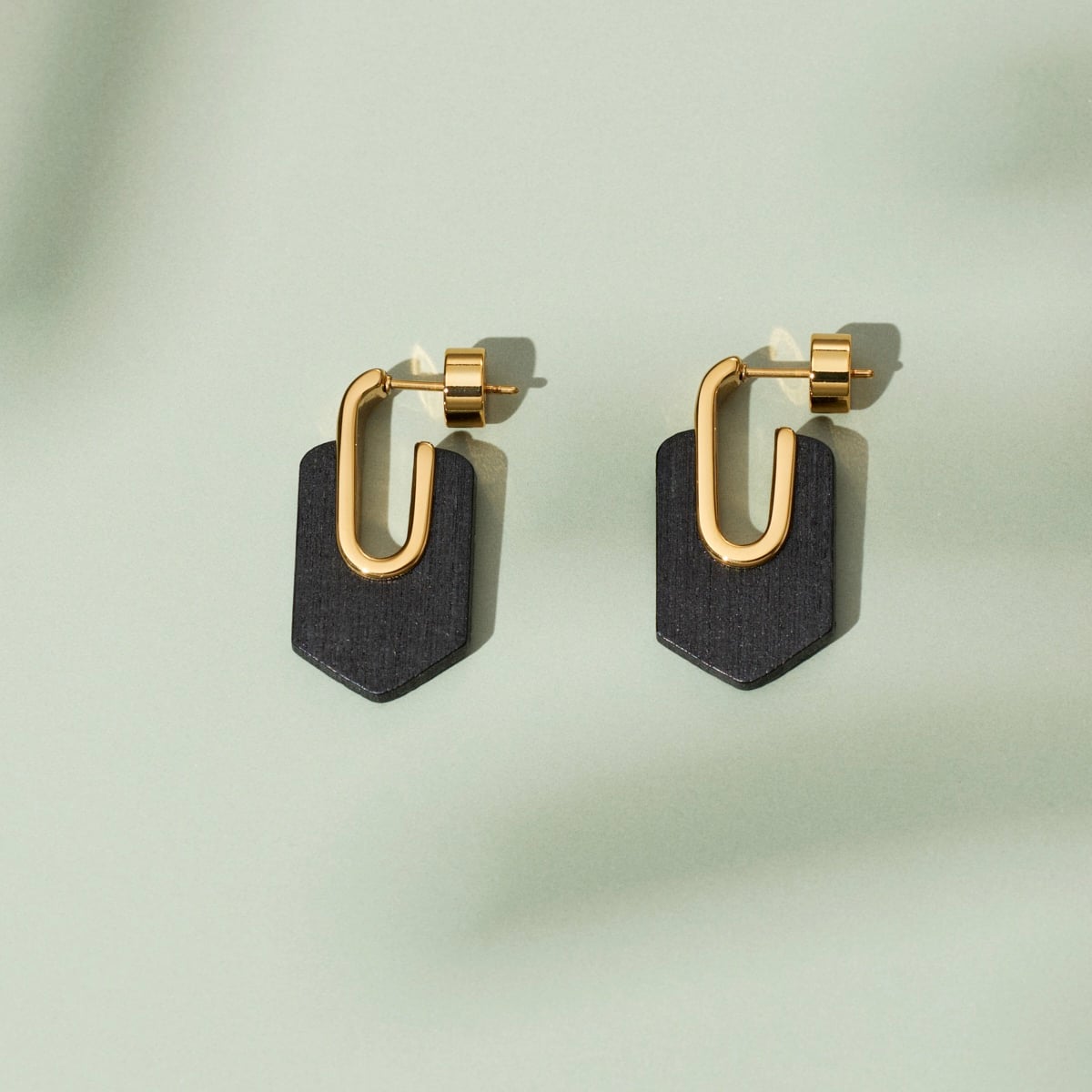 Sequoia Ohrringe (Walnuss/Gold) II