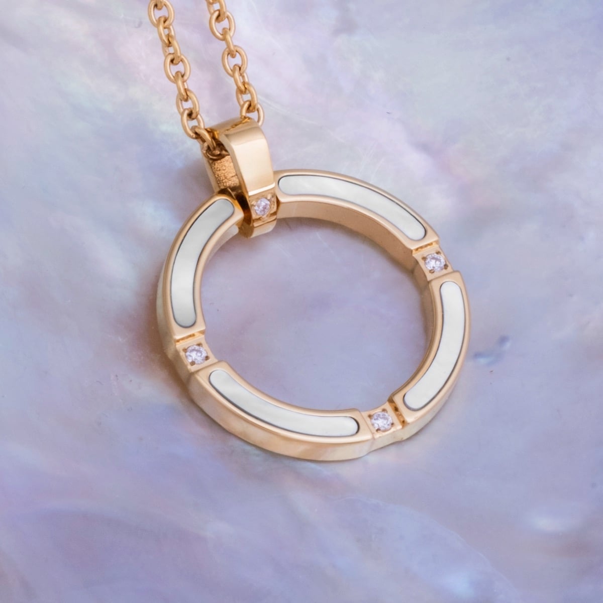 Campania Halskette (Perlmutt/Gold)