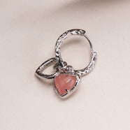 Orecchini Amorance (Quarzo Rosa/Argento)