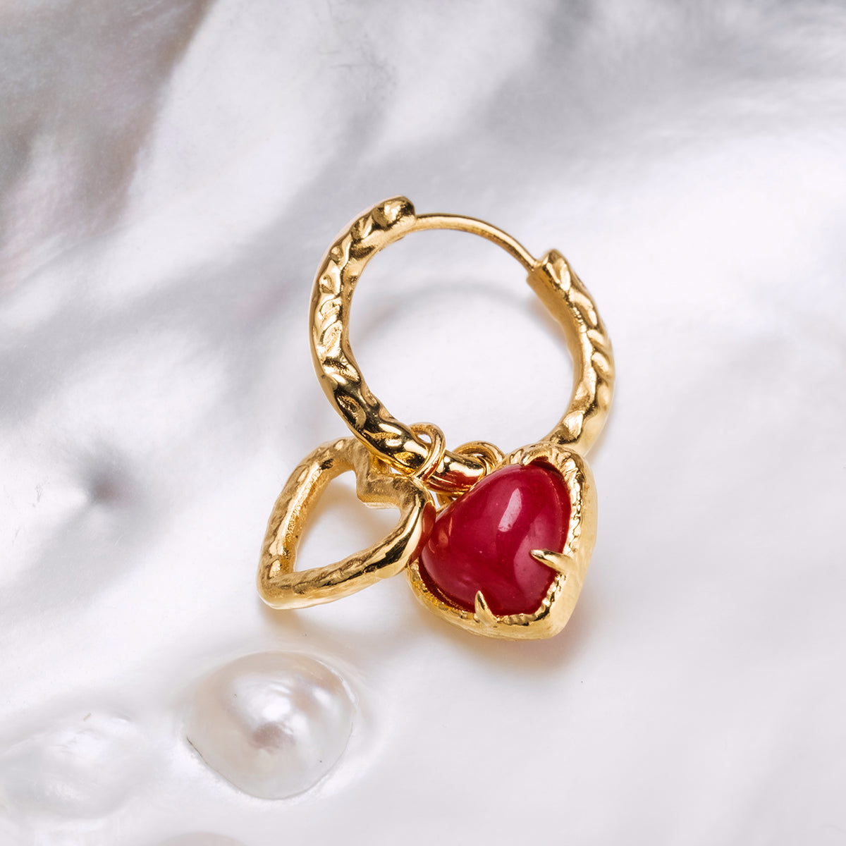 Amorance Ohrringe (Chalcedon/Gold)
