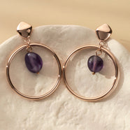 Fireworks Ohrringe (Amethyst/Rosé)
