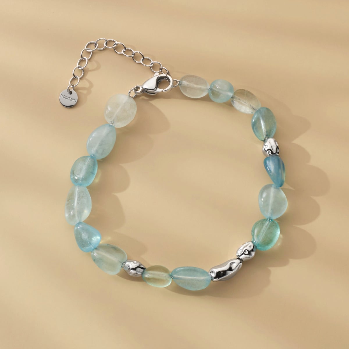 Fireworks Armband (Aquamarin/Silber)