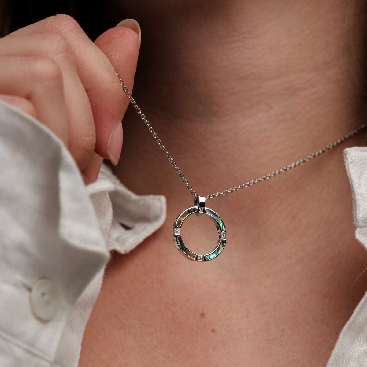 Collana Campania (Abalone/Argento)