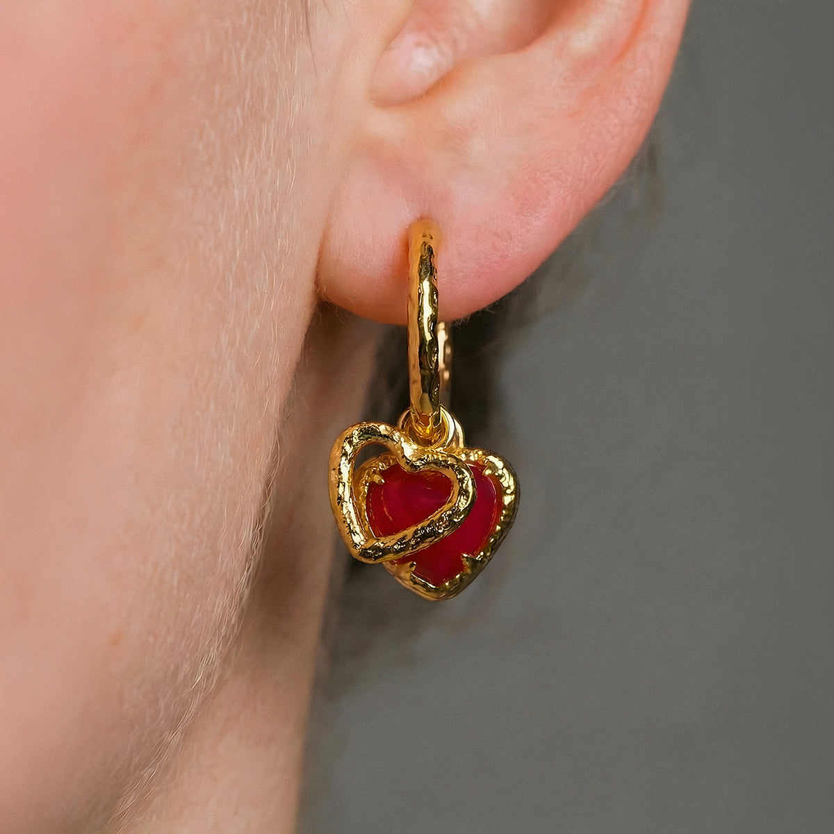 Amorance Ohrringe (Chalcedon/Gold)