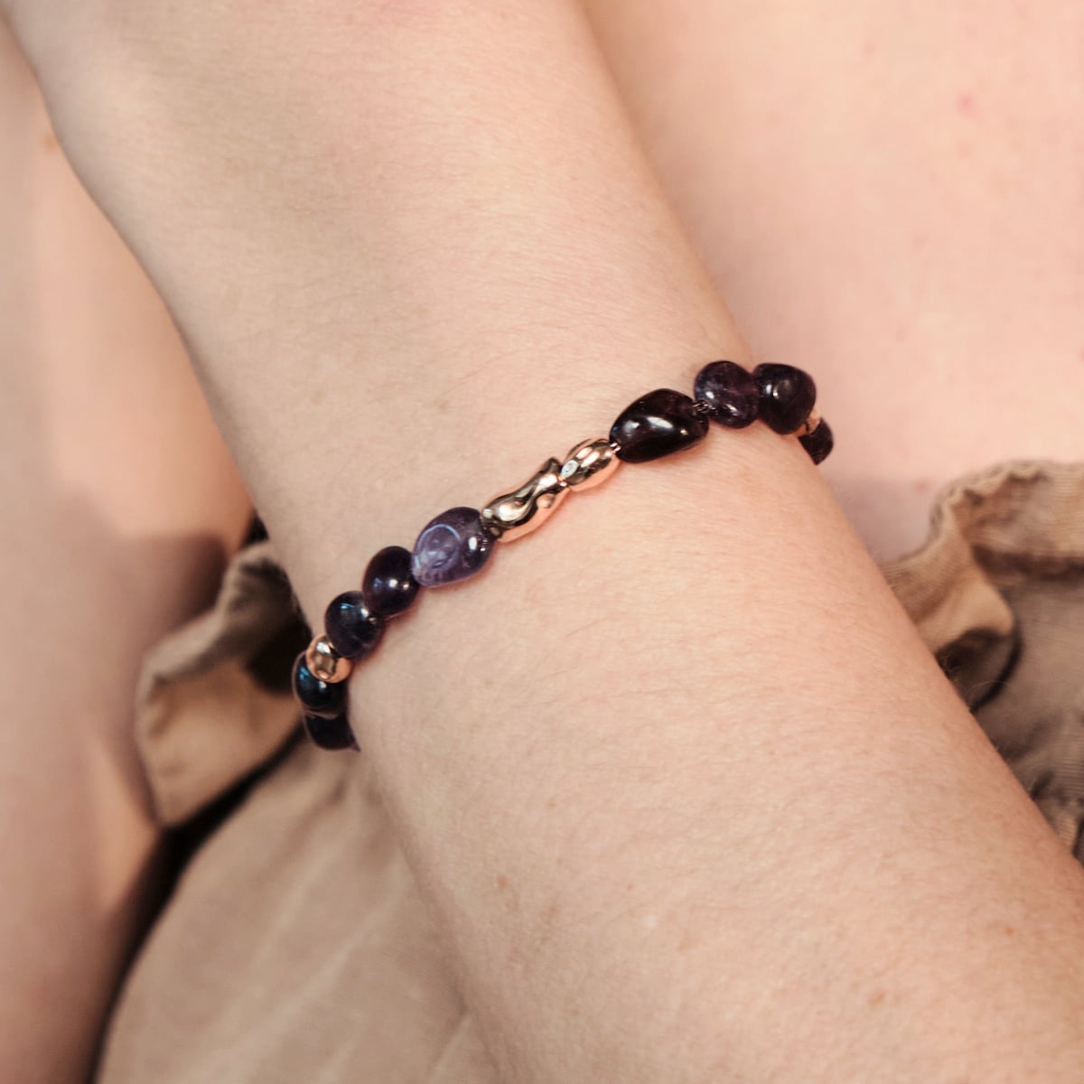 Fireworks Armband (Amethyst/Rosé) II