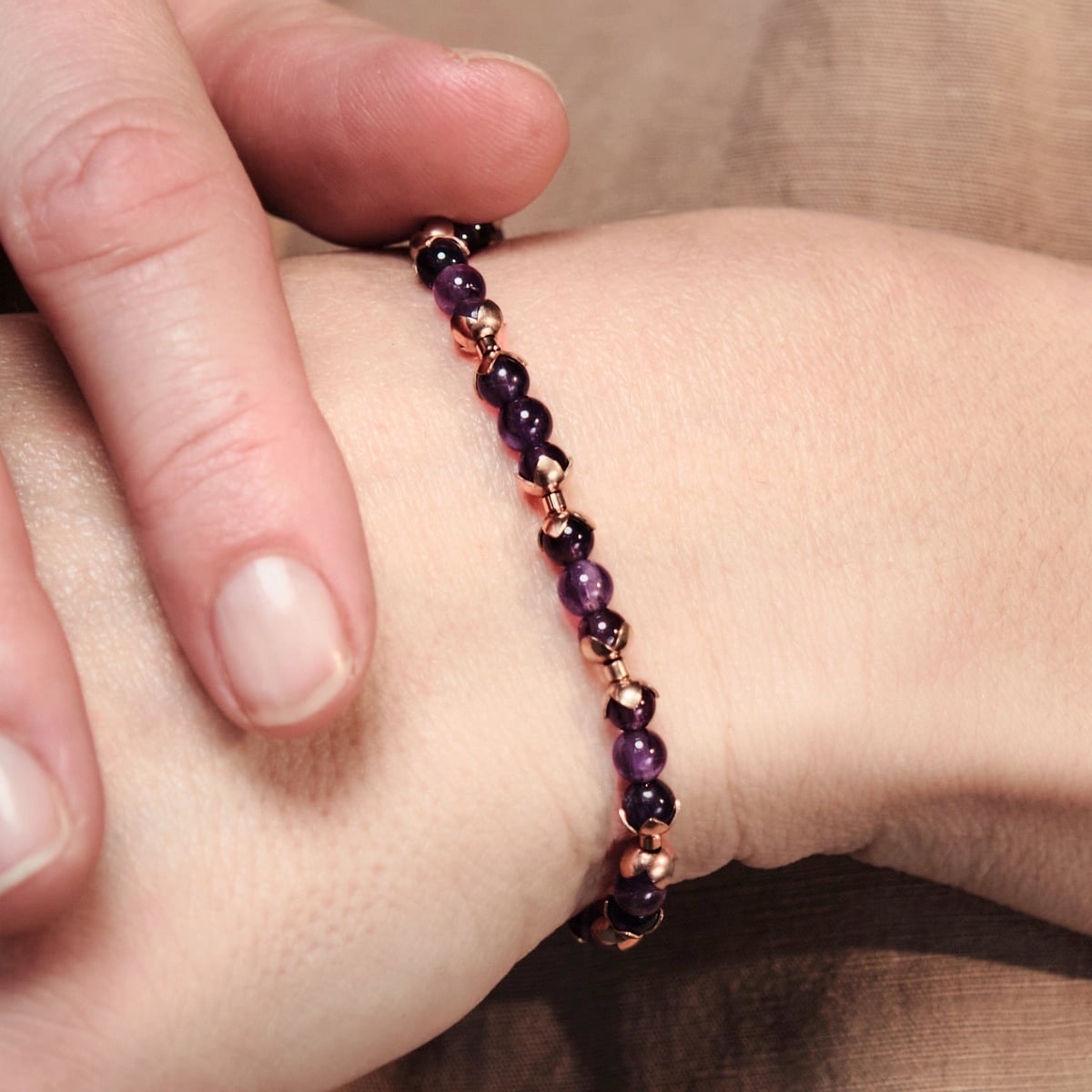 Bracciale Fireworks (Ametista/Oro Rosa) I