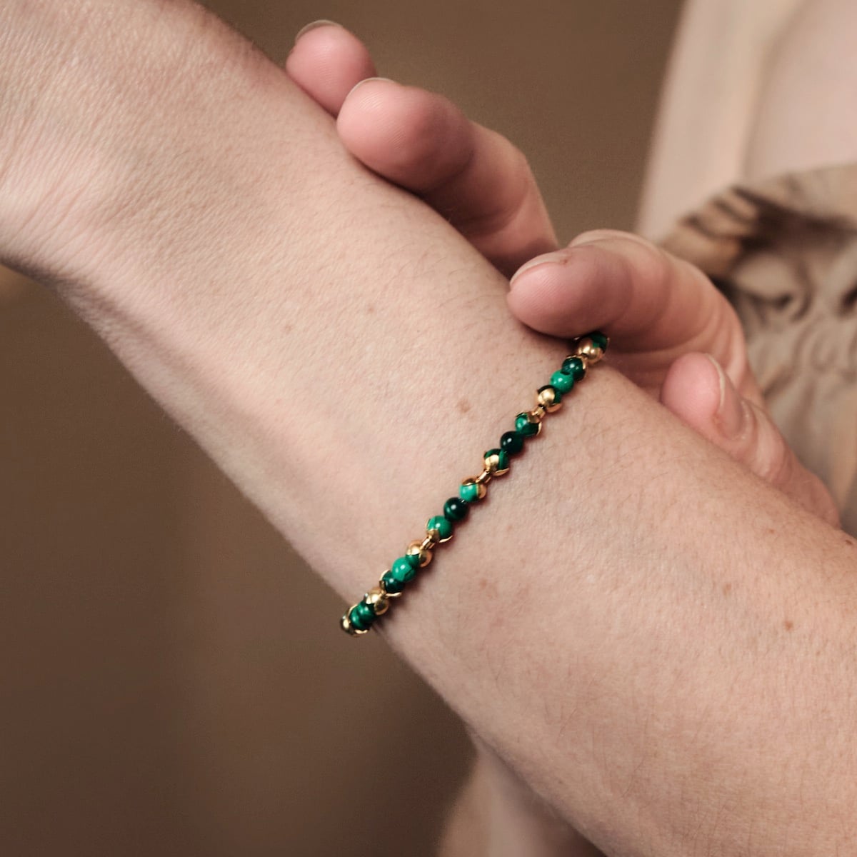 Bracciale Fireworks (Malachite/Oro)