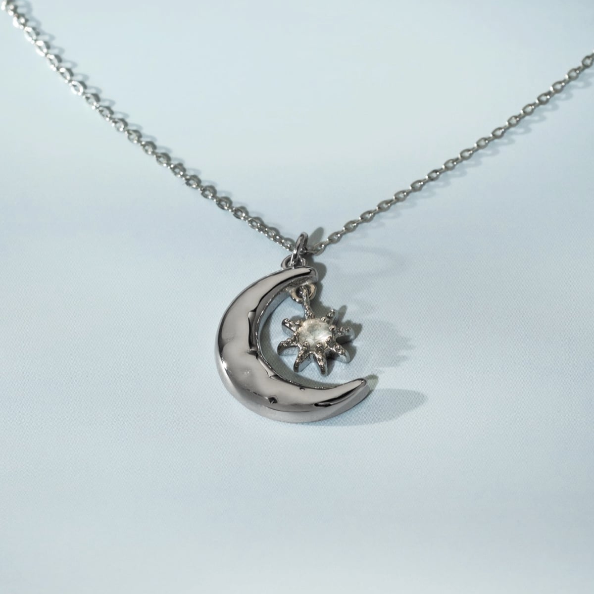 Newmoon Halskette (Labradorit/Silber)