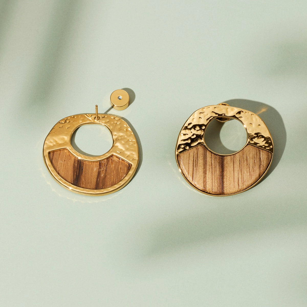 Orecchini Sequoia (Zebrano/Oro) I