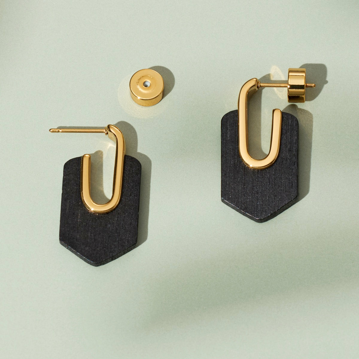 Sequoia Ohrringe (Walnuss/Gold) II