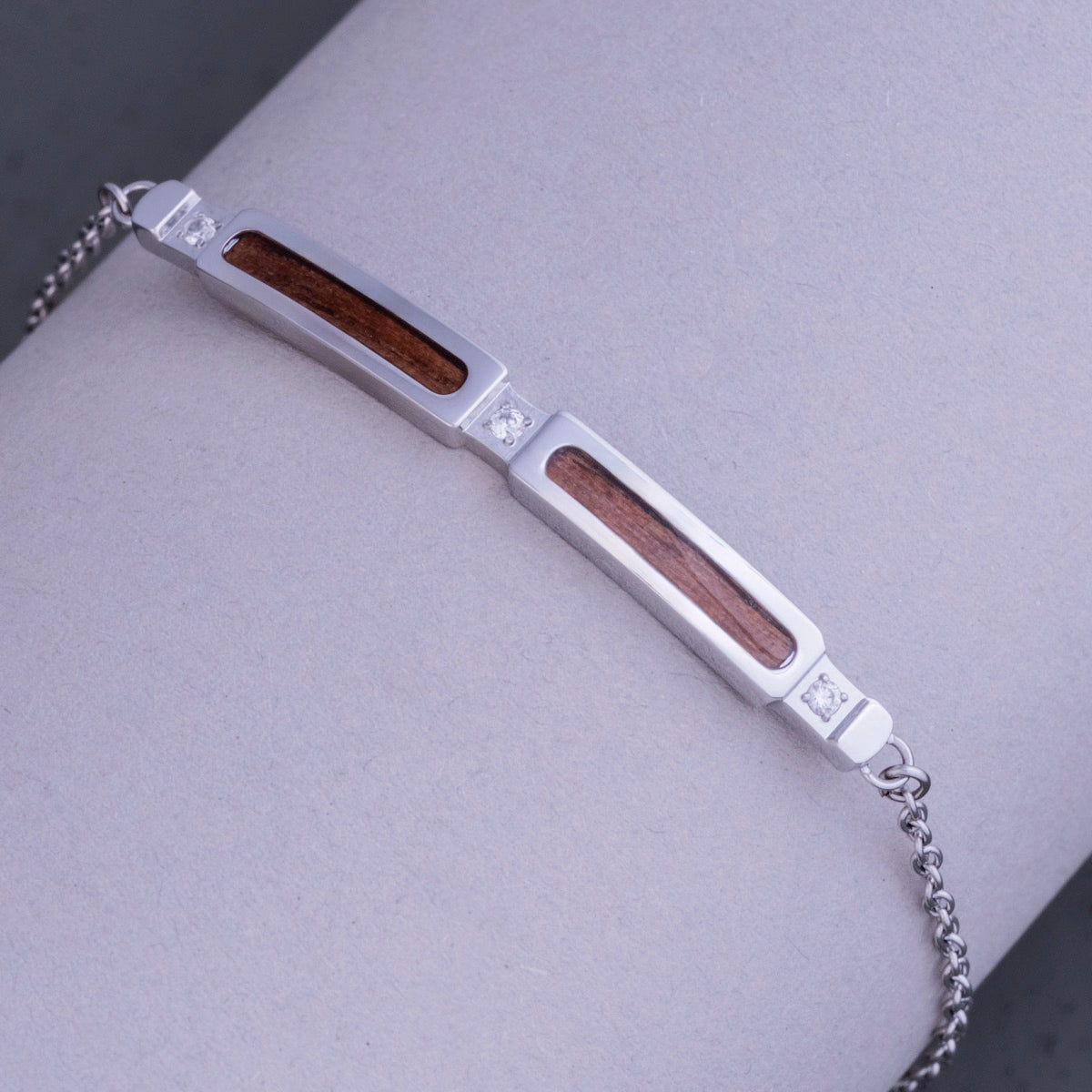 Campania Armband (Walnuss/Silber) II