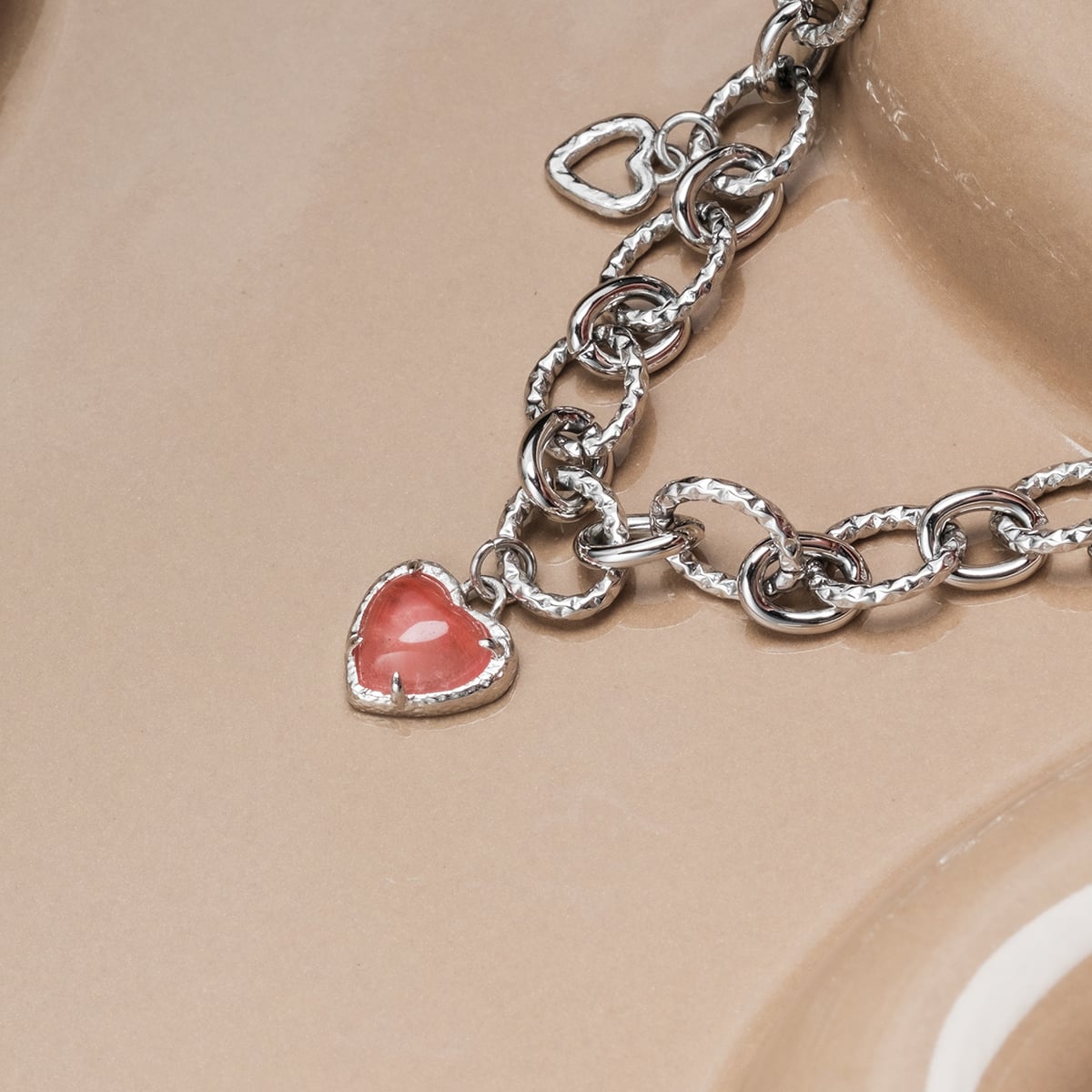 Bracciale Amorance (Quarzo Rosa/Argento)