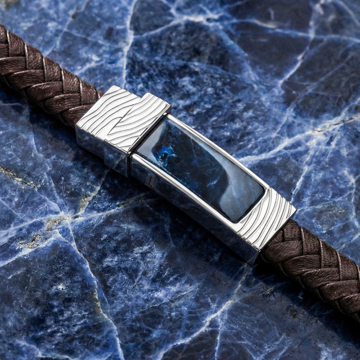 Bracciale Wildrider (Sodalite/Marrone)