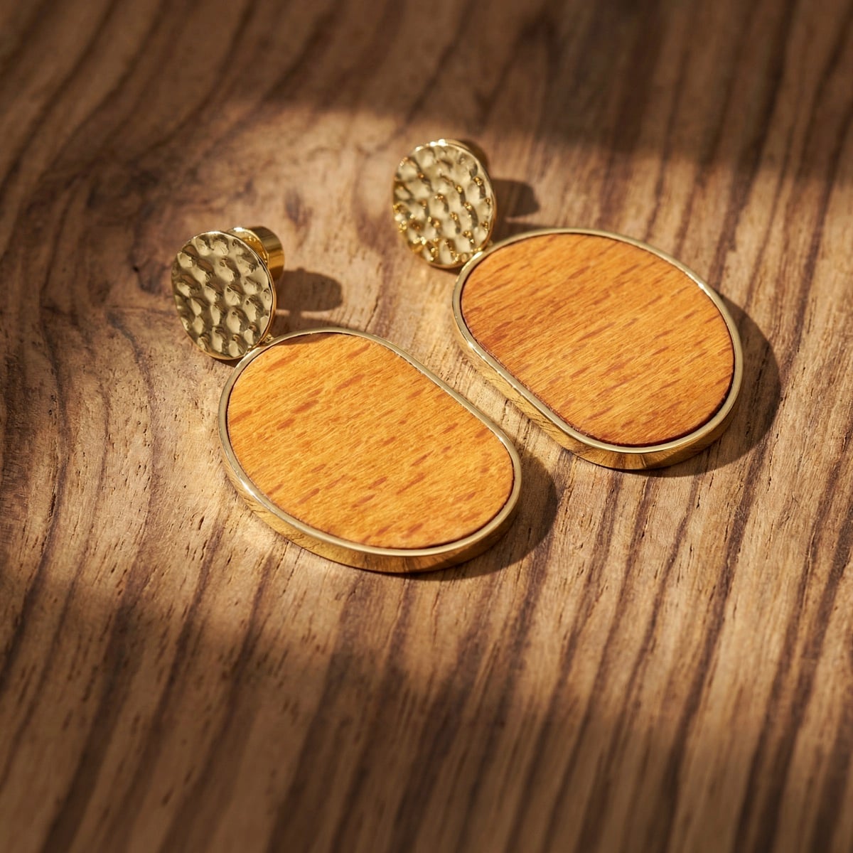 Orecchini Sequoia (Noce/Oro) I