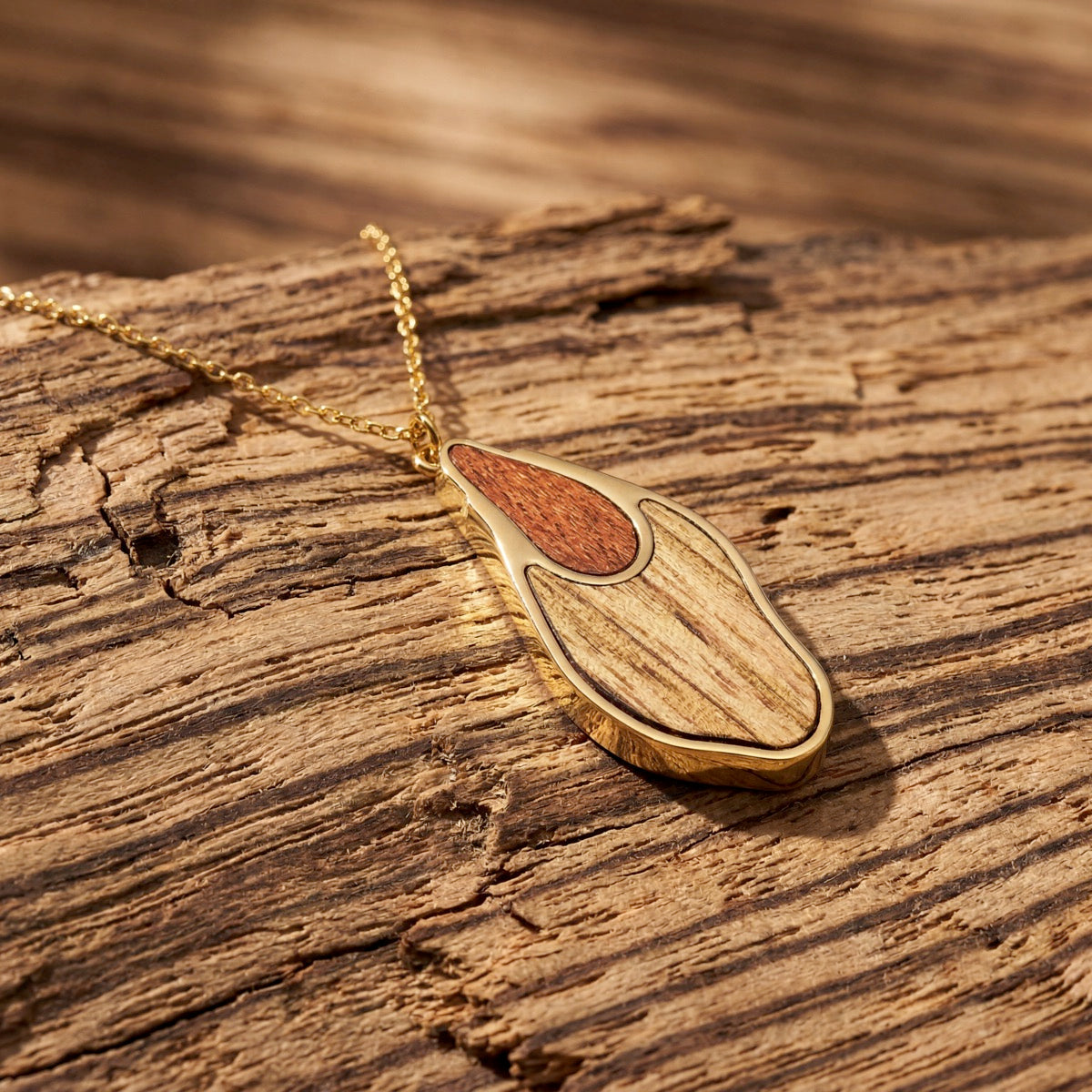 Sequoia Halskette (Zebrano/Gold)