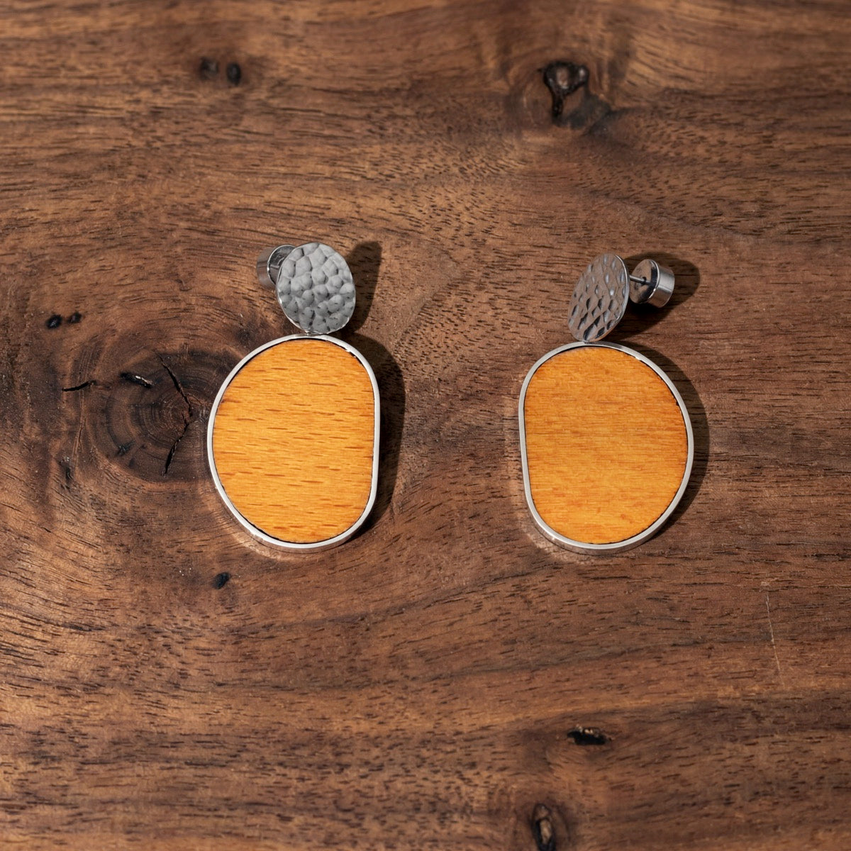 Orecchini Sequoia (Noce/Argento)