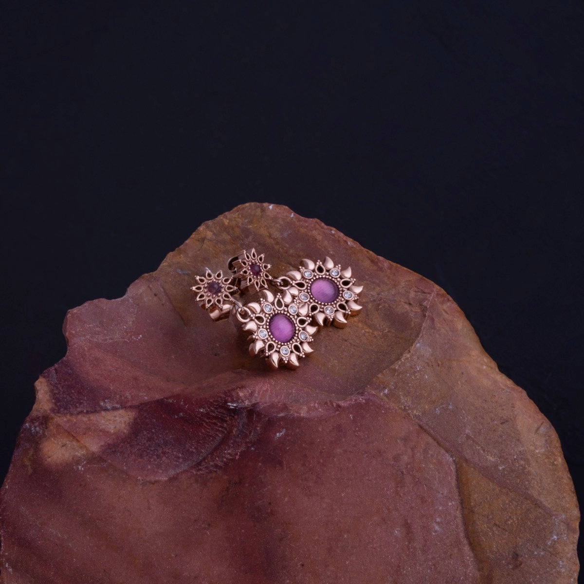 Orecchini Suncatcher (Ametista/Oro Rosa) Ii