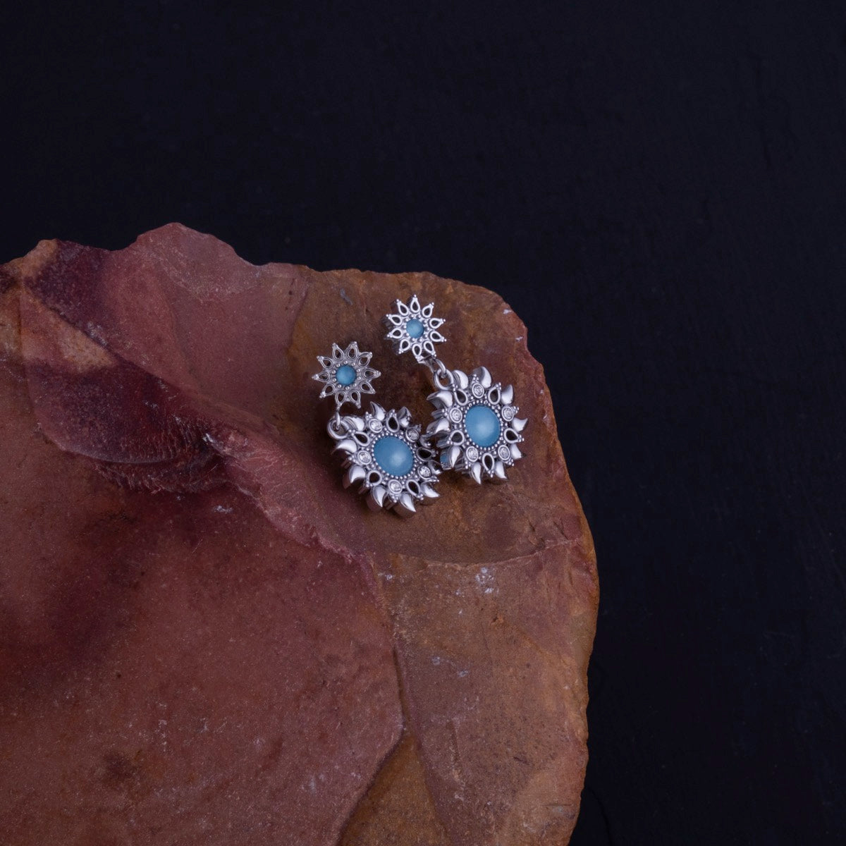 Suncatcher Ohrringe (Aquamarin/Silber)