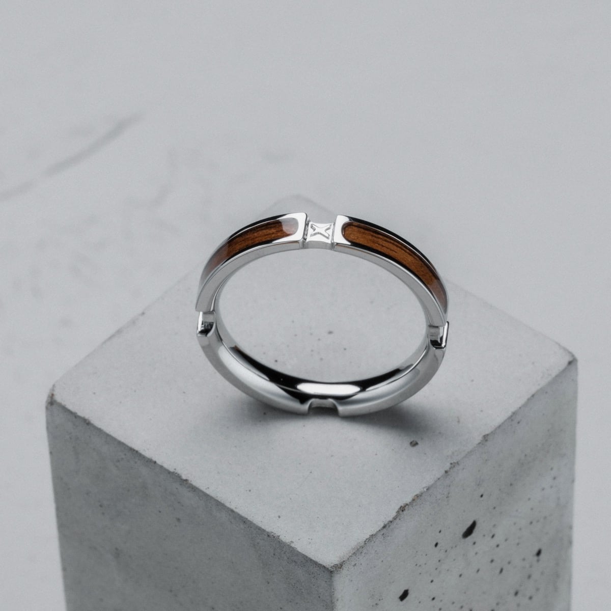 Campania Ring (Walnuss/Silber)