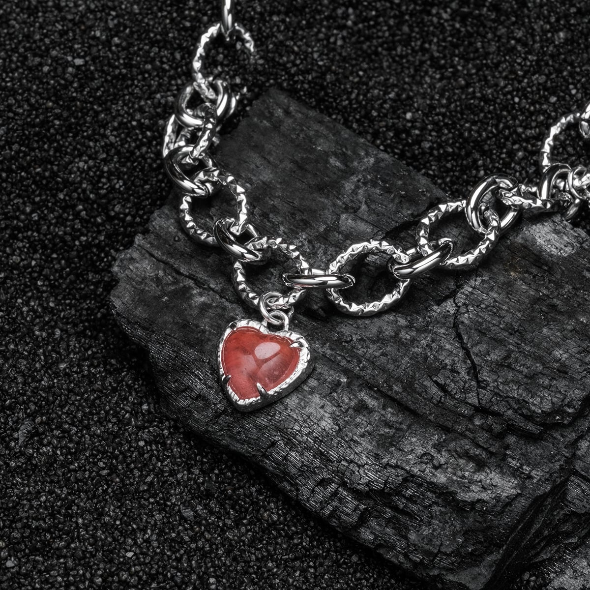 Bracciale Amorance (Quarzo Rosa/Argento)