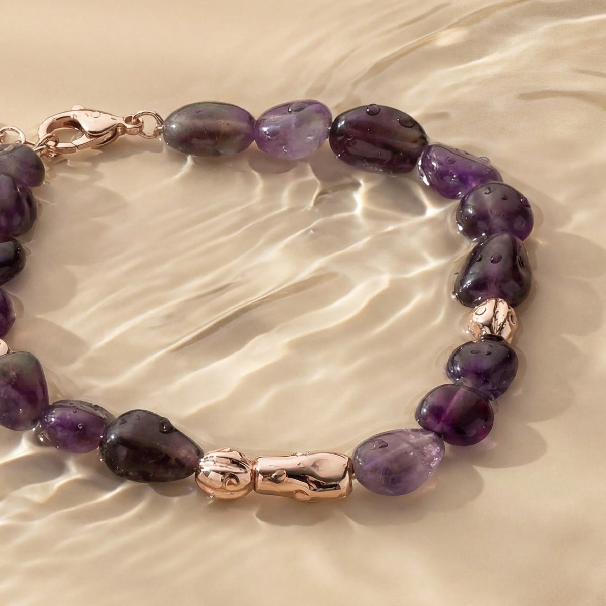 Fireworks Armband (Amethyst/Rosé) II
