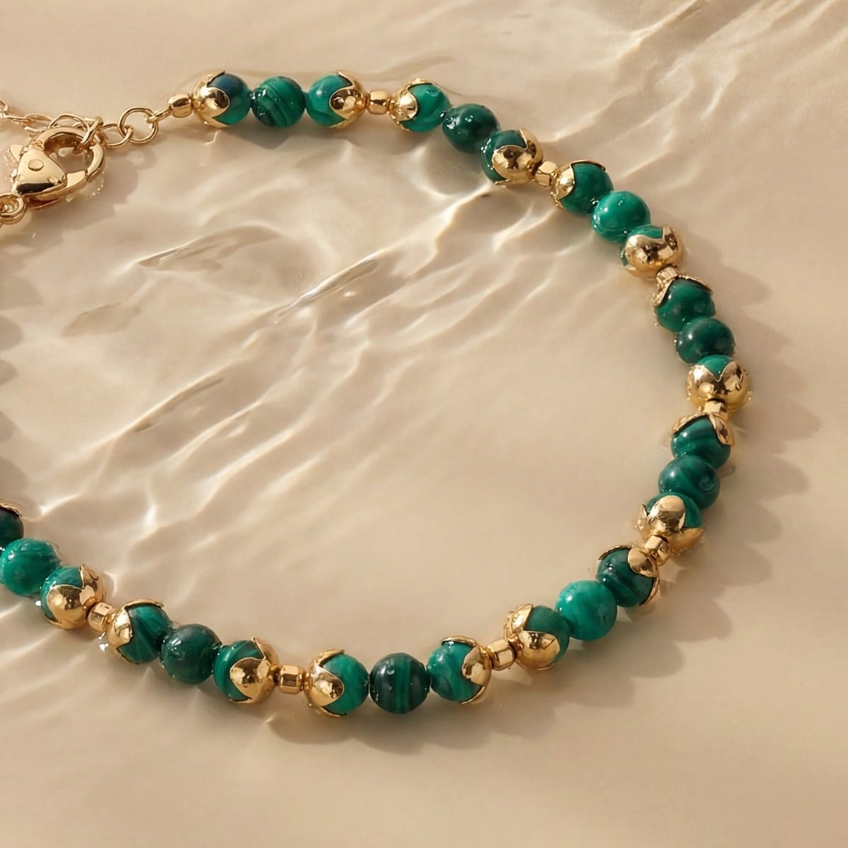 Bracciale Fireworks (Malachite/Oro)
