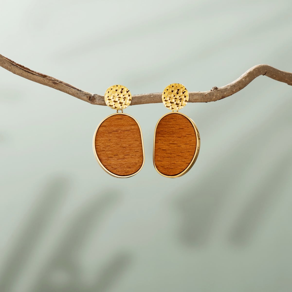 Orecchini Sequoia (Noce/Oro) I