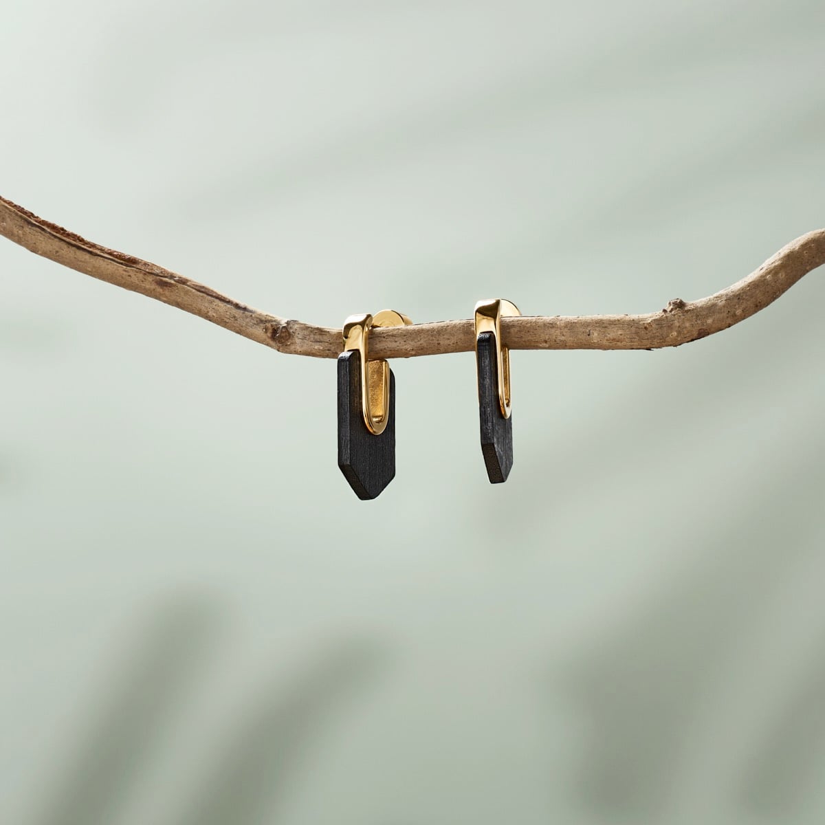 Sequoia Ohrringe (Walnuss/Gold) II
