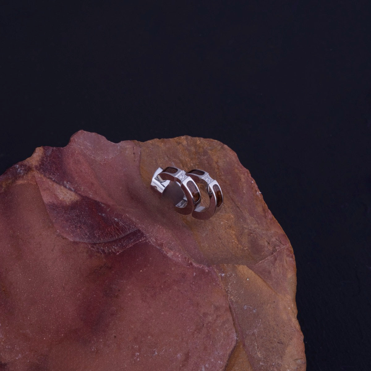 Orecchini Campania (Noce/Argento) Ii