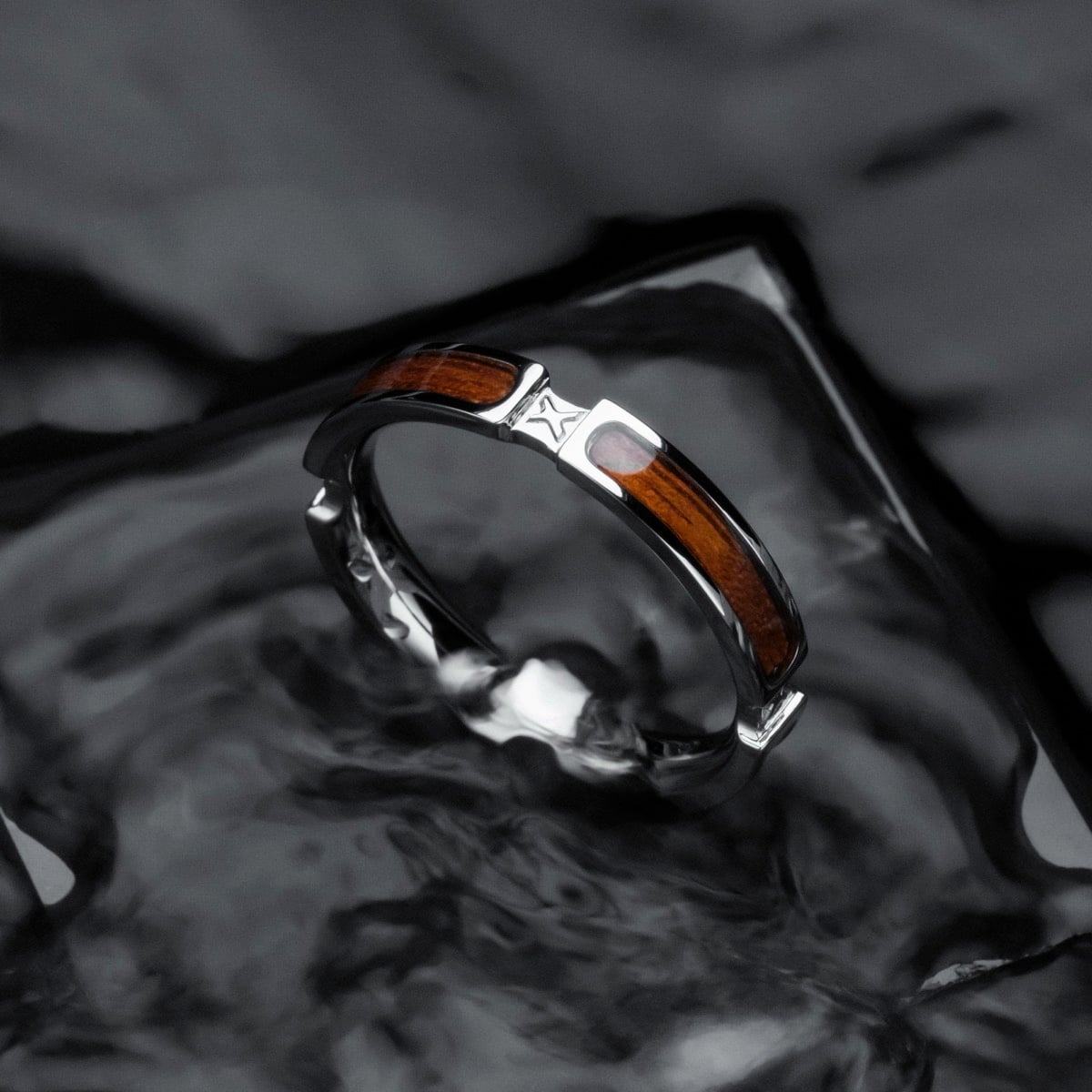Campania Ring (Walnuss/Silber)