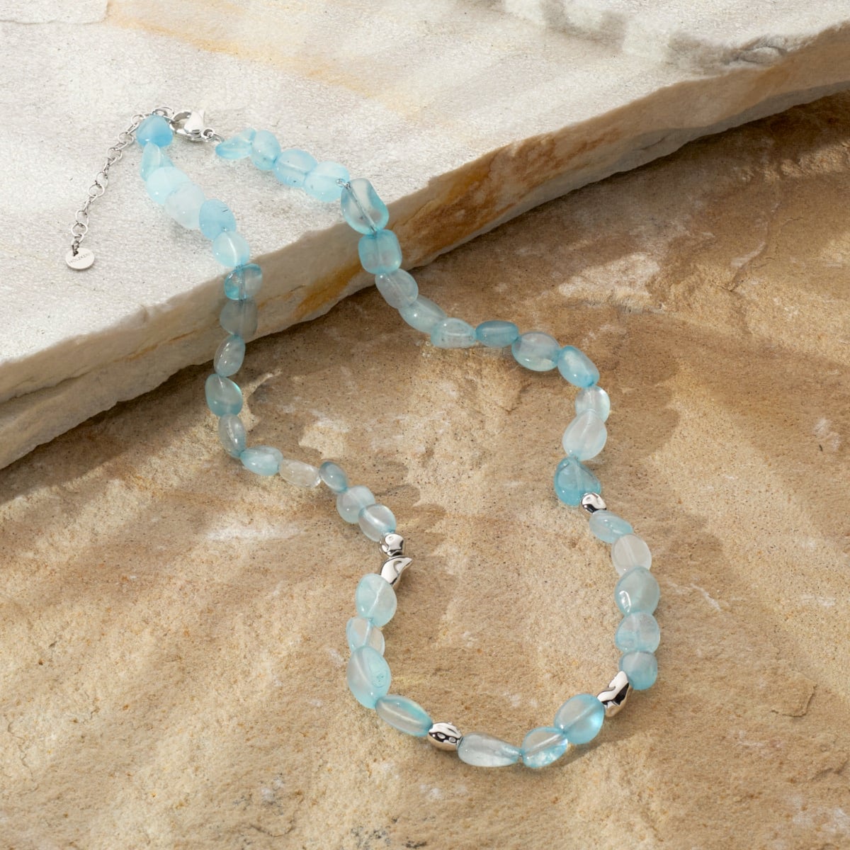 Collana Fireworks (Acquamarina/Argento)