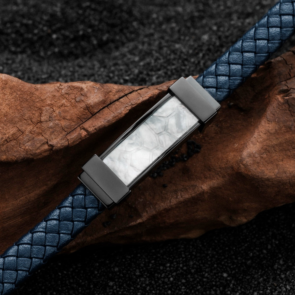 Wildrider Armband (Perlmutt/Blau)