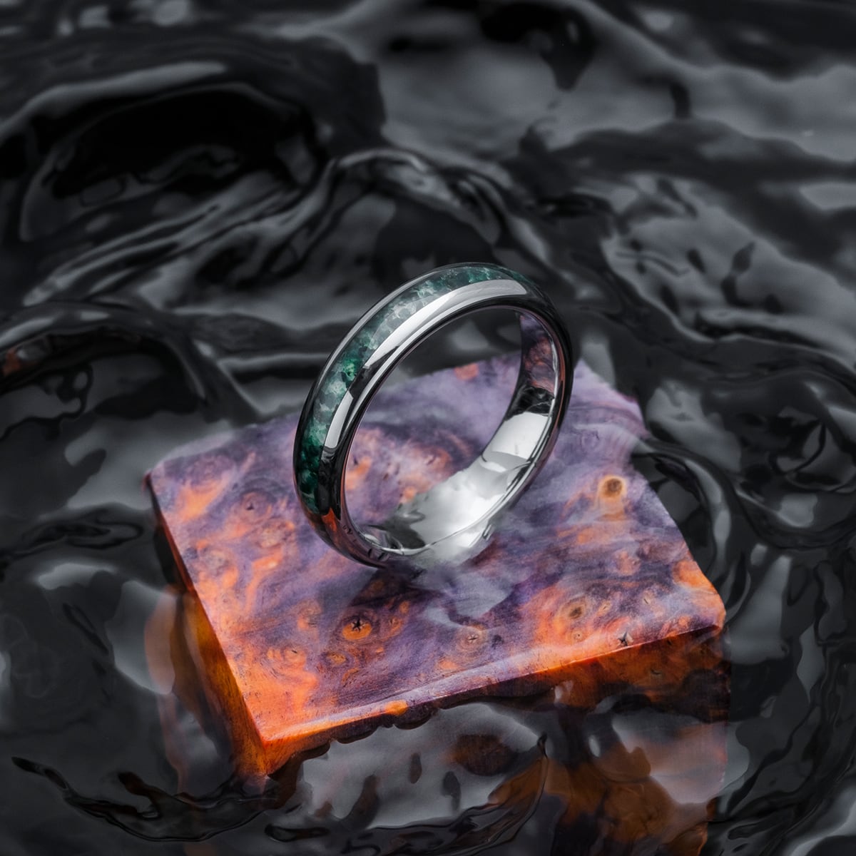 Sumo Ring (Achat/Tungsten)