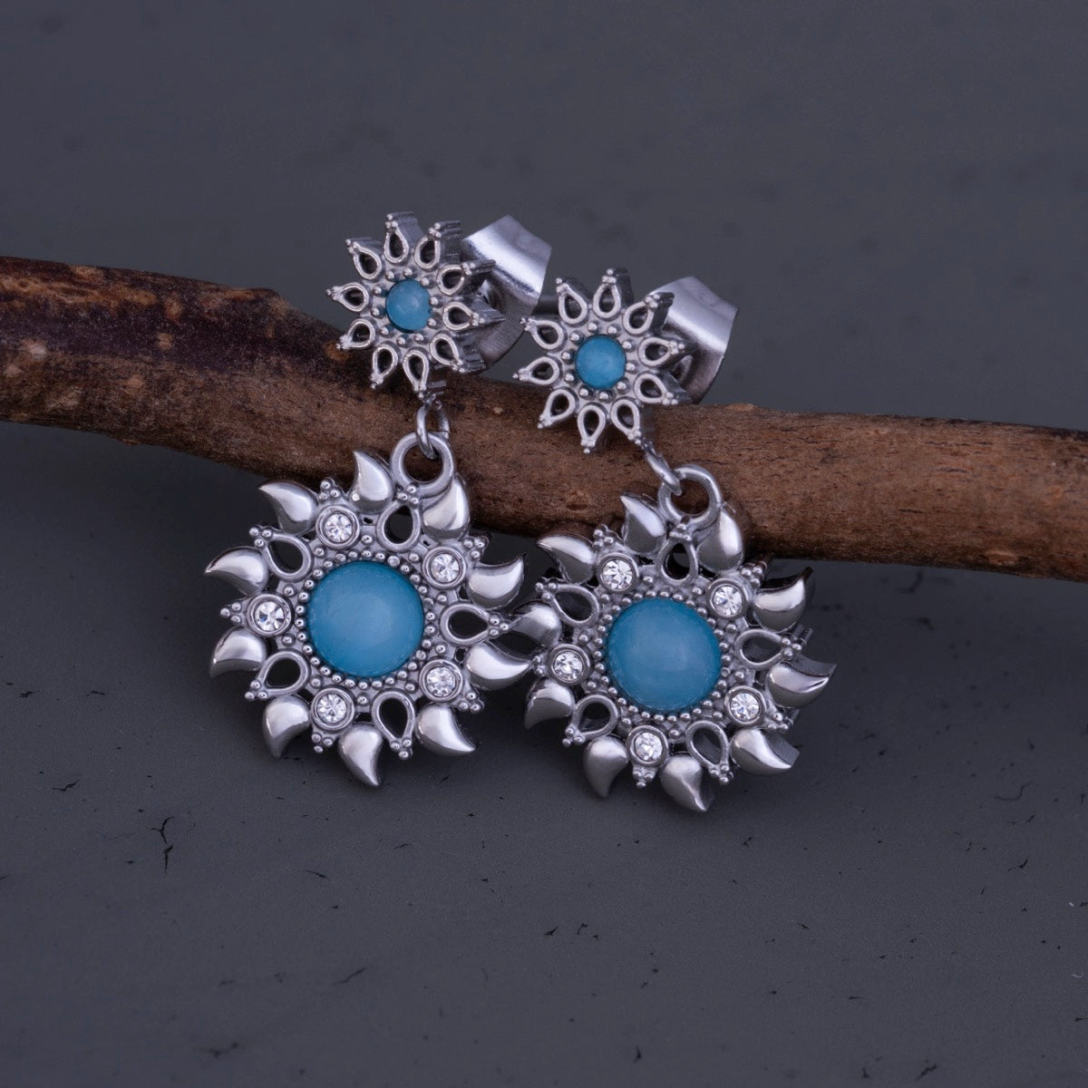 Orecchini Suncatcher (Acquamarina/Argento)
