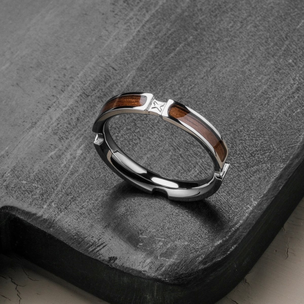 Campania Ring (Walnuss/Silber)