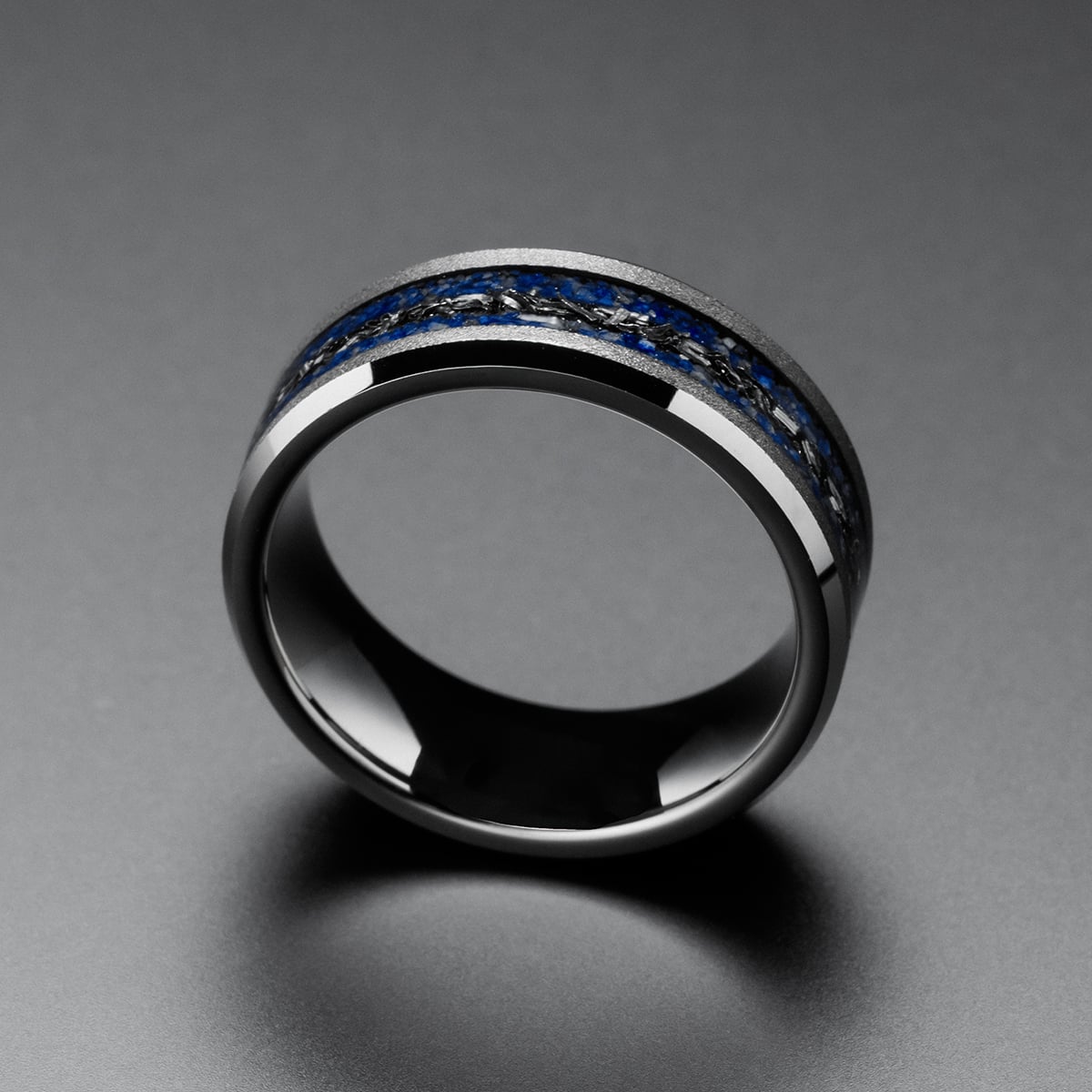 Anello Sumo (Meteorite/Lapislazzuli)