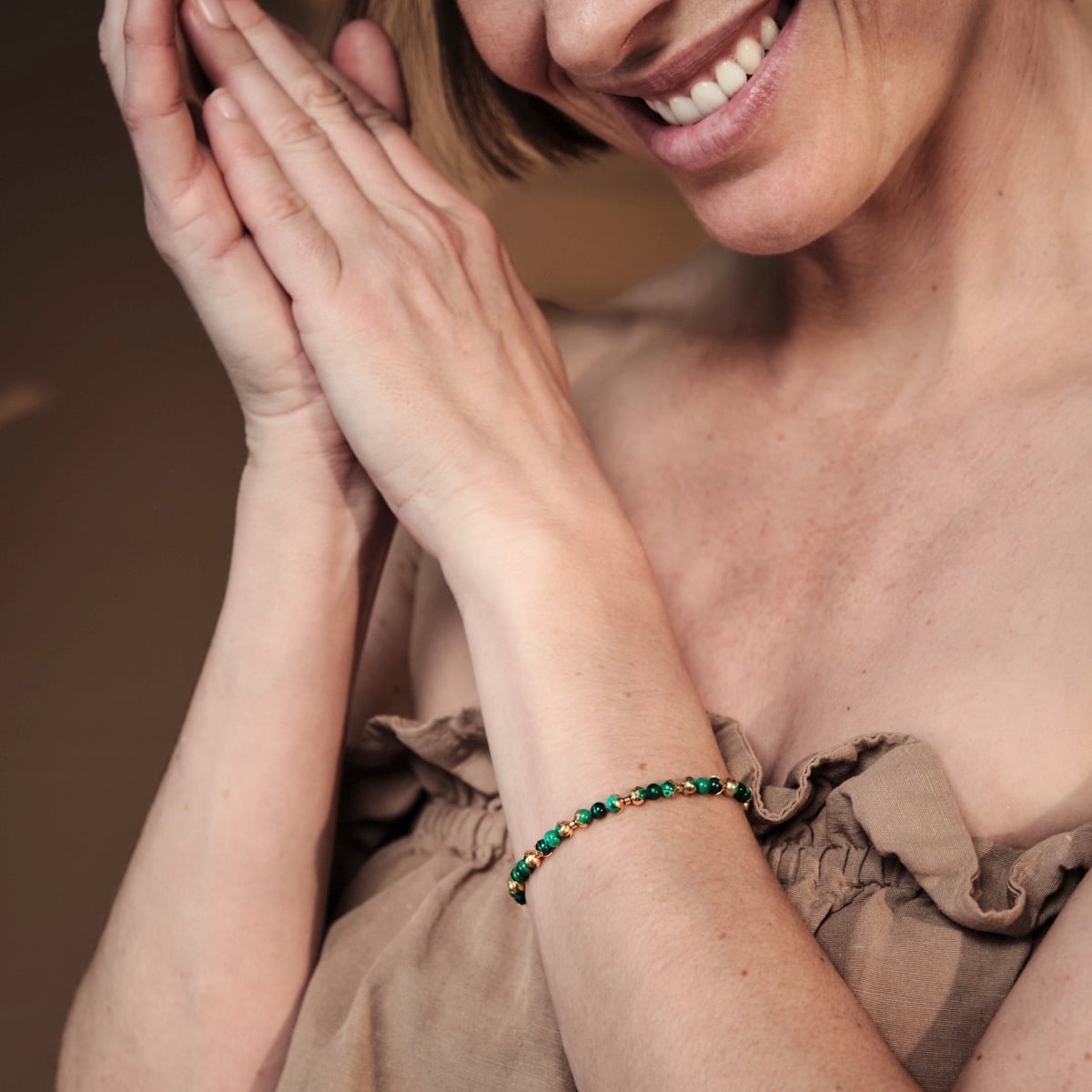 Bracciale Fireworks (Malachite/Oro)